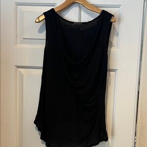 New Directions Black Drape Tank Top